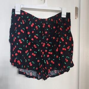 Colsie Black Cherry Pattern Women's Pajama Shorts Size L